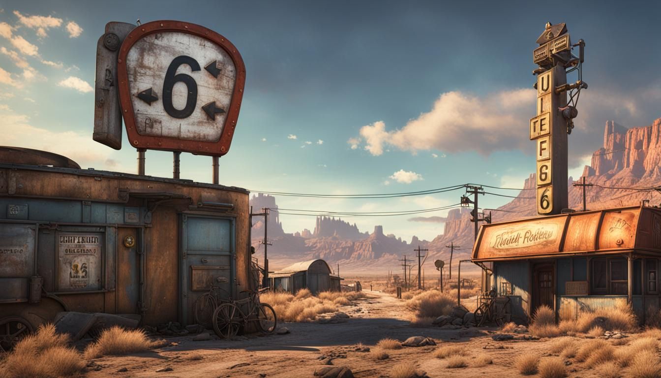 Fallout Route 66: Detailed Matte Painting