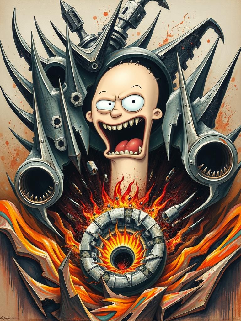 Stewie Griffin in Dystopian Surrealism