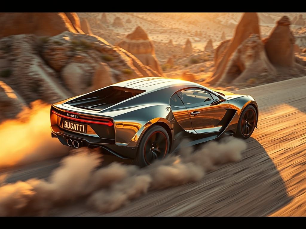 Bugatti Fantasy Ute Concept Speeds Through Cappadocia