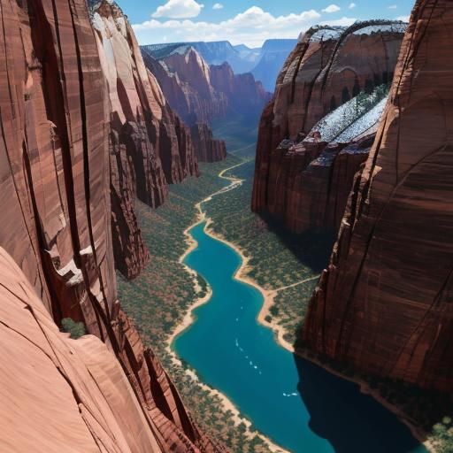 Zion National Park Digital Illustration