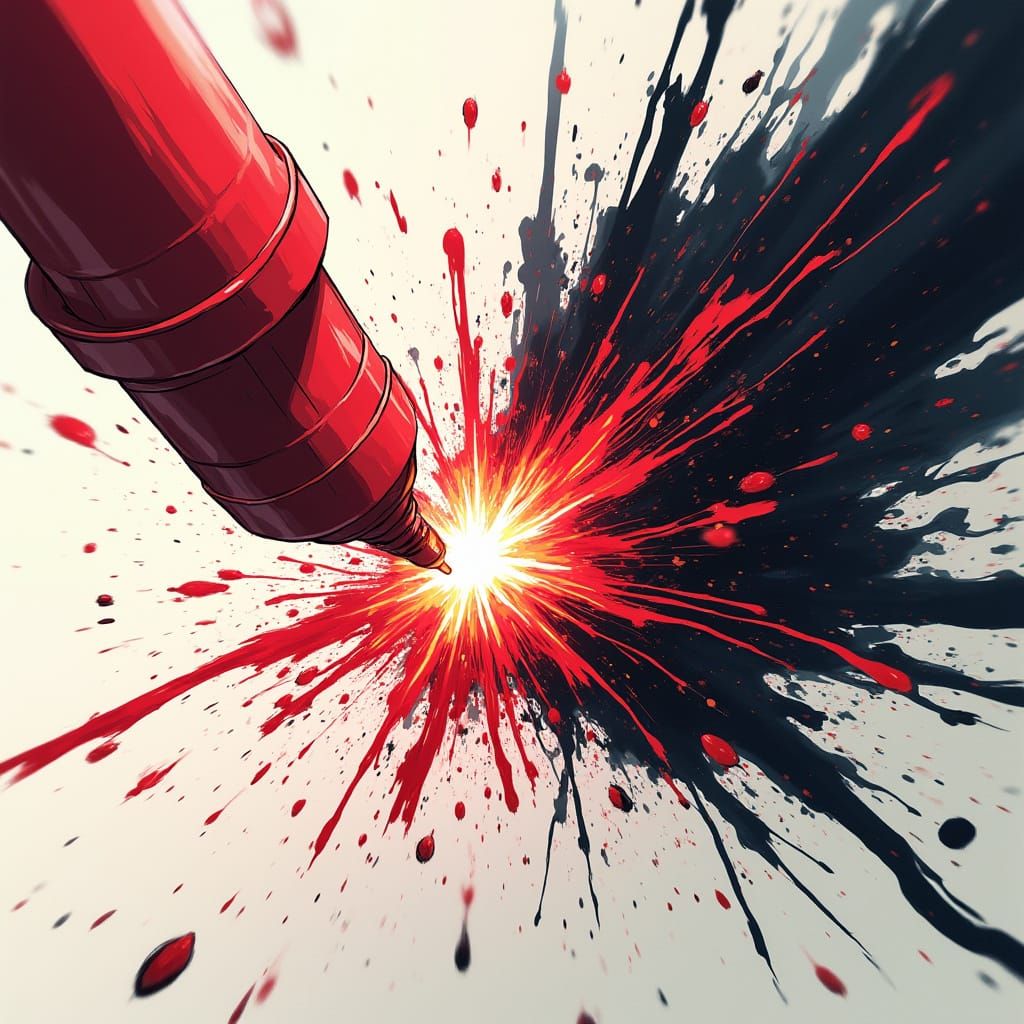 Epic Anime Battle: Red Marker vs Black Eraser