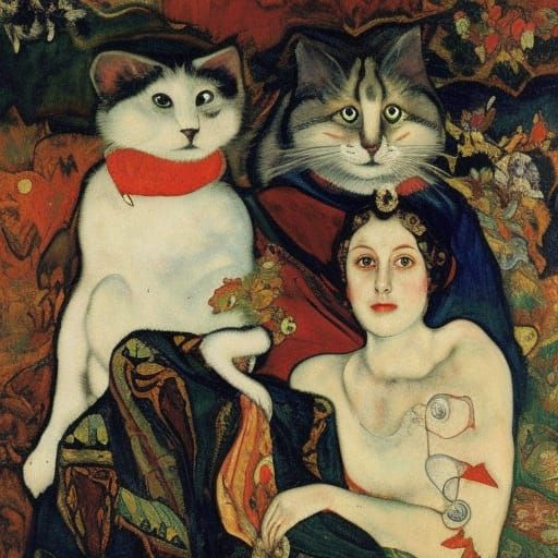 Vampire Lord in Abandoned Palace, Symbolist Style