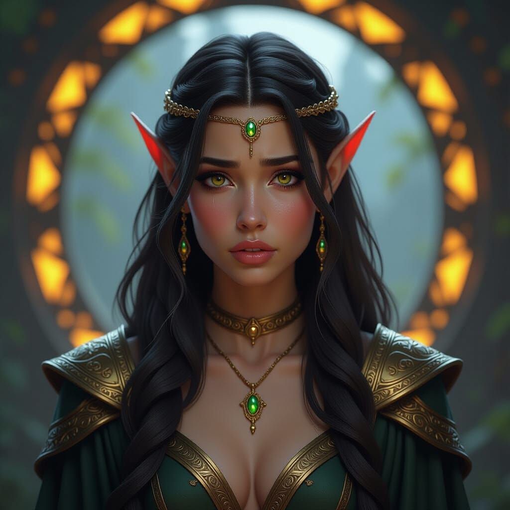 Crying Elf in Dark Fantasy Style