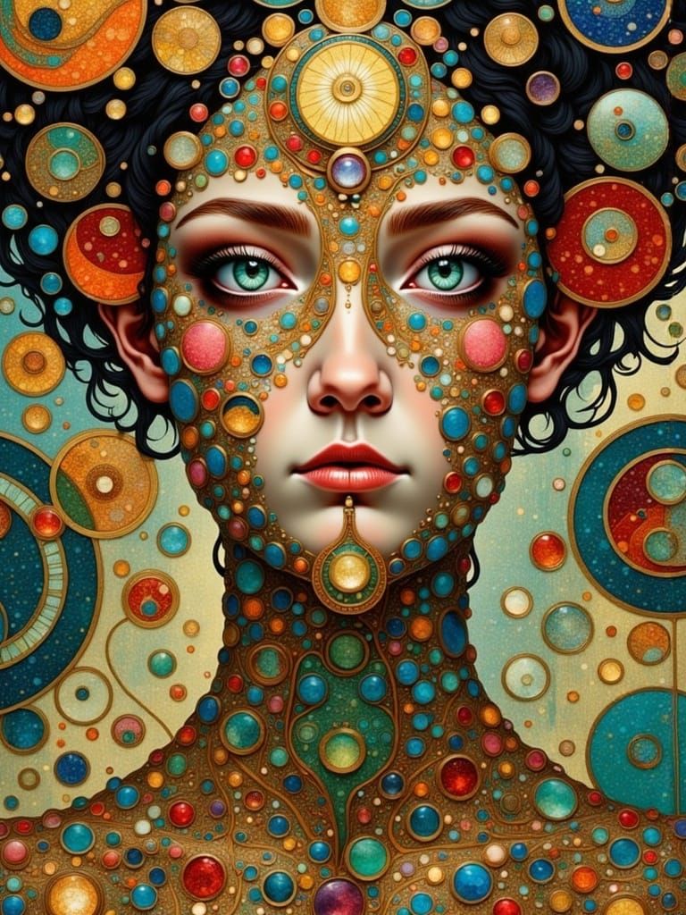 <lora:Alienesque Flux:1.0> test lor… Stunning Magnetic Vision Dryad Mucha Gustav Klimt Rutkowski, perfectly formed