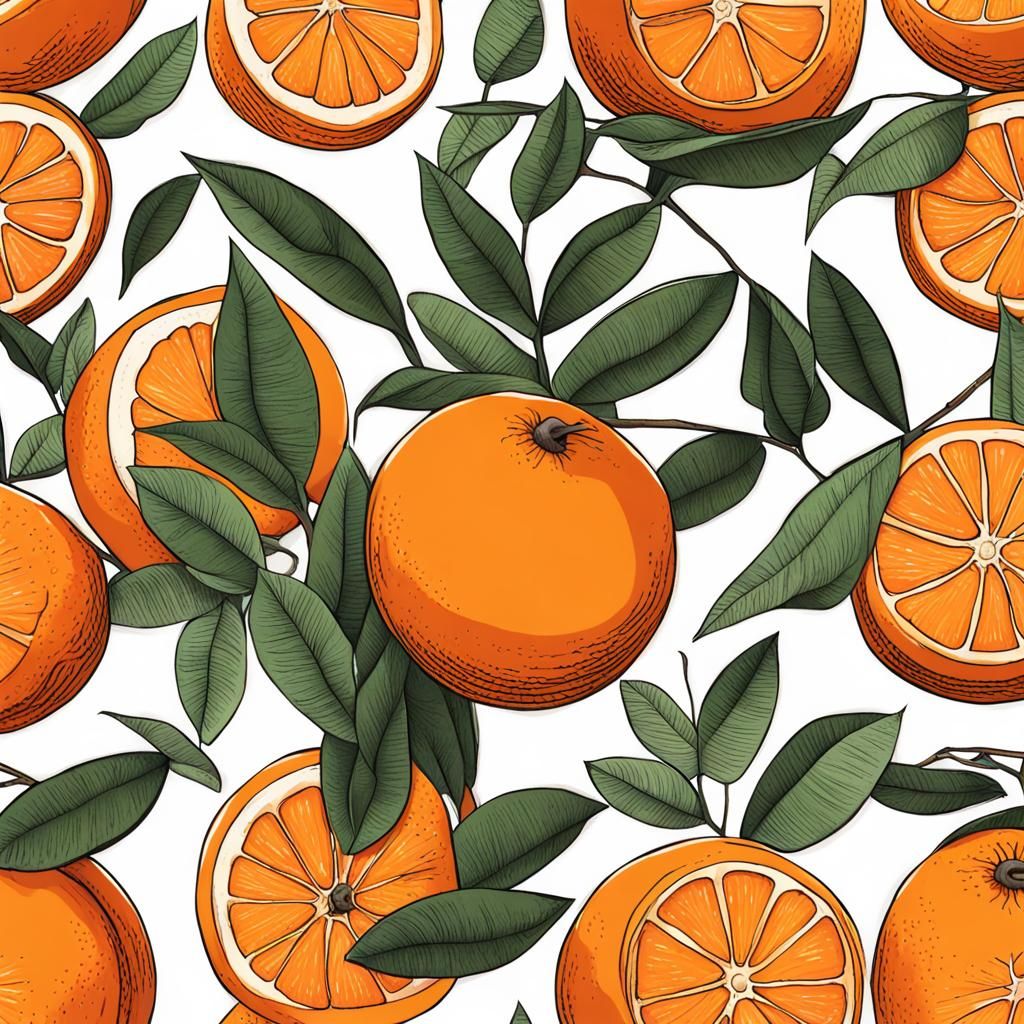 Vibrant Orange Color Digital Render