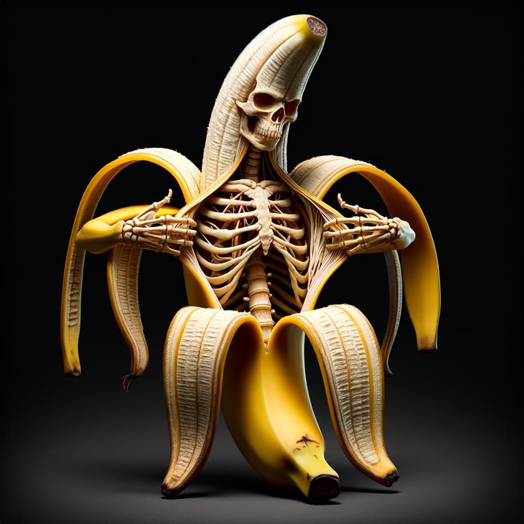 Surreal Banana Sculpture Reveals Anatomical Interior