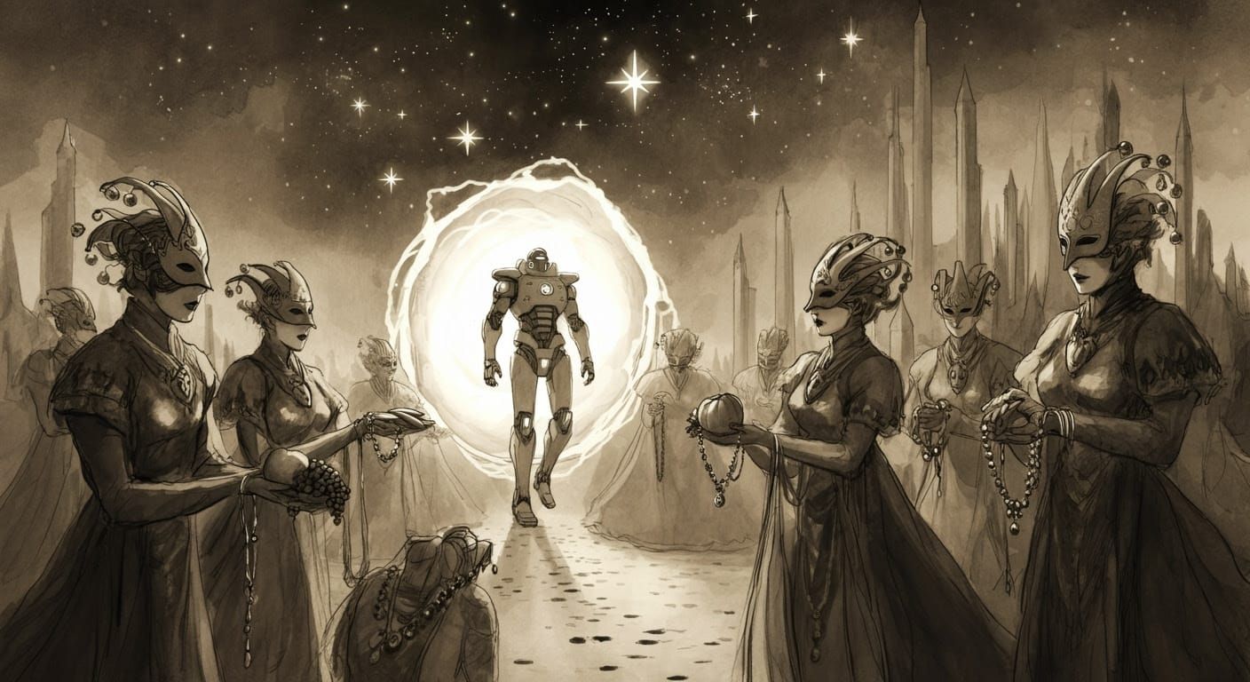 MTF 8-Delta Arrives in Carcosa: Sketchy Ink Illustration