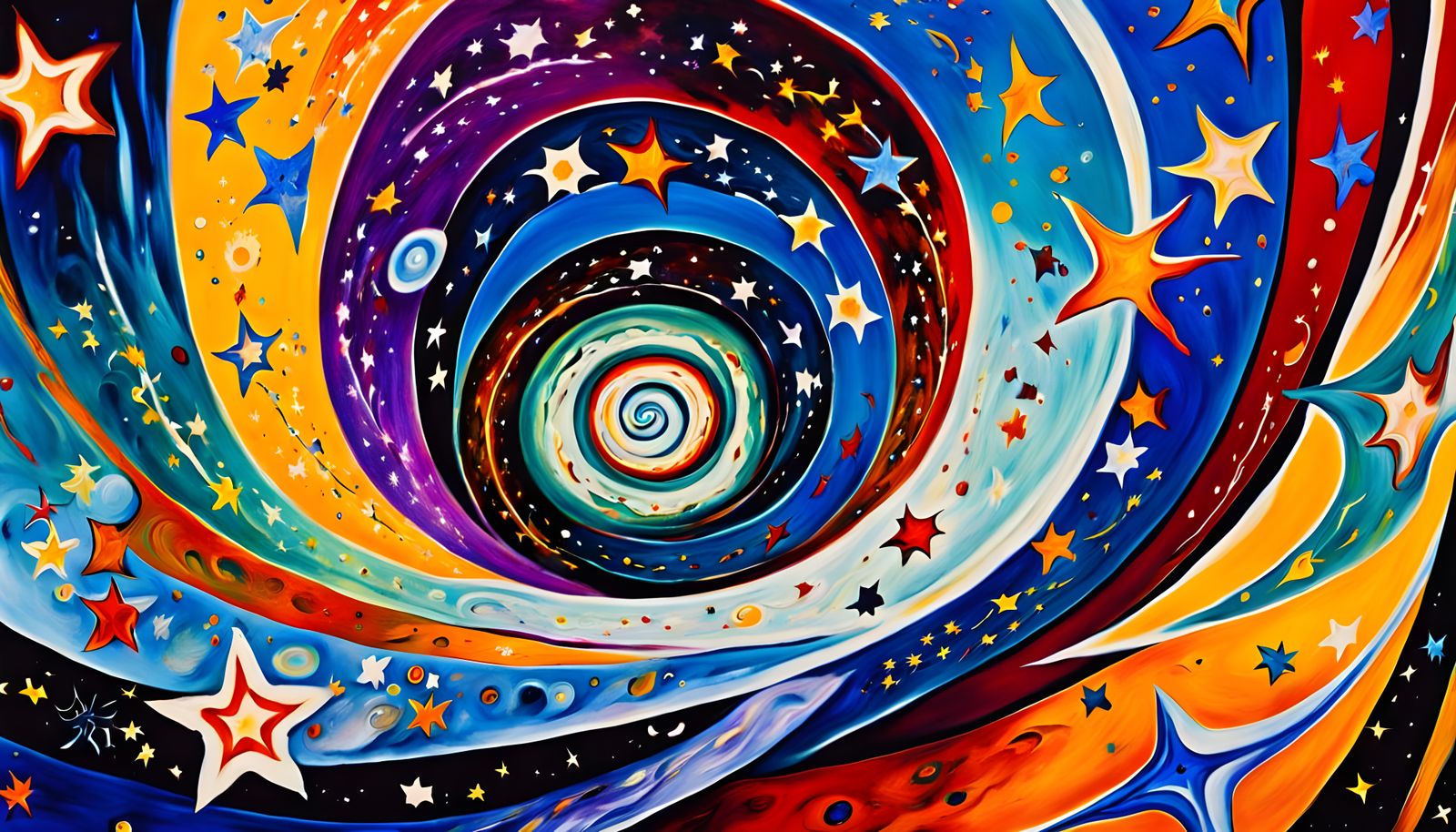 Whirly Star Family in Cosmic Swirl