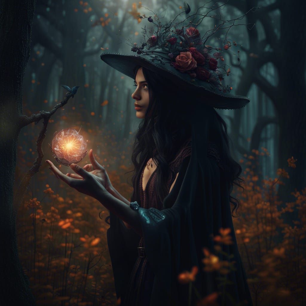 Enchanting Witch's Spell for Forest Bloom