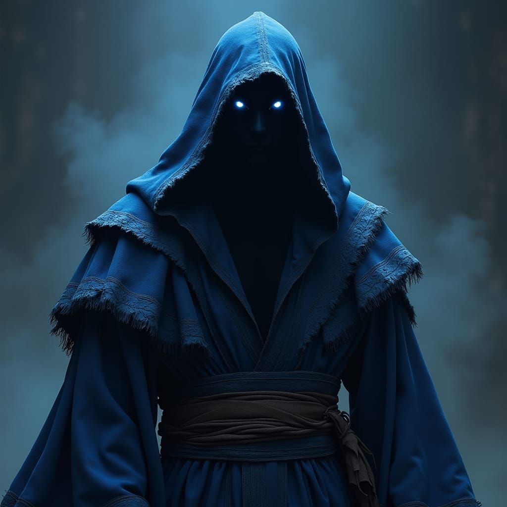 Ethereal Wizard in Shadows, Dark Fantasy Art