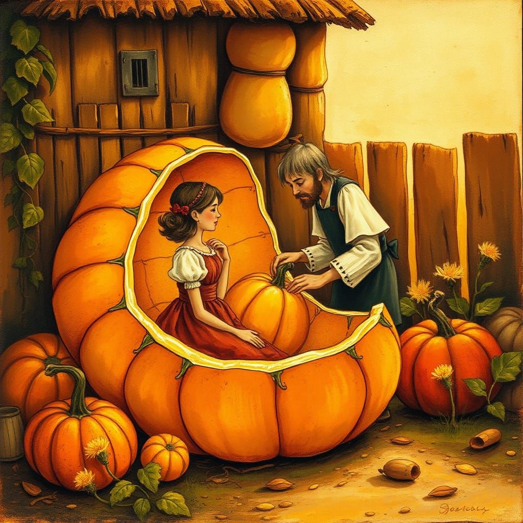 Folk Art: Peter Puts Wife in Pumpkin Shell