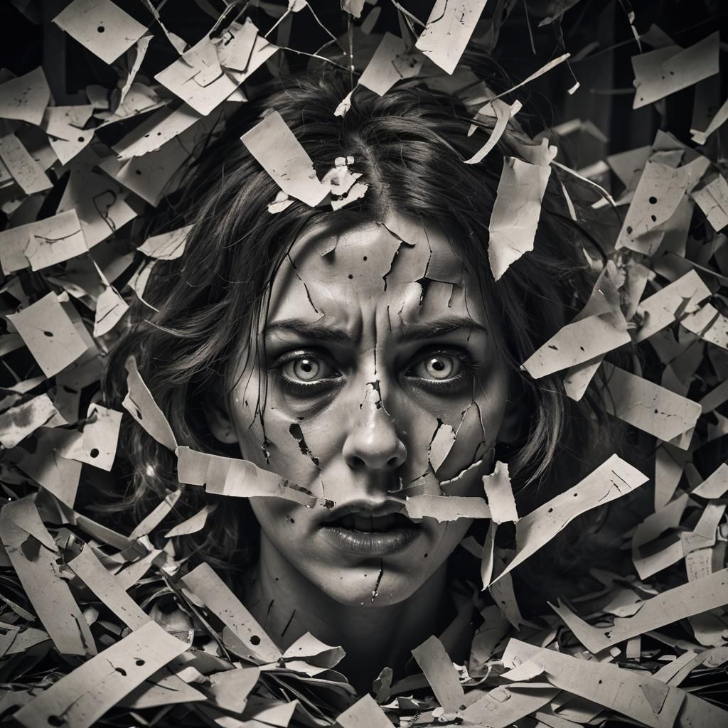 Monochromatic Surrealism: Anguish in Abandoned Asylum