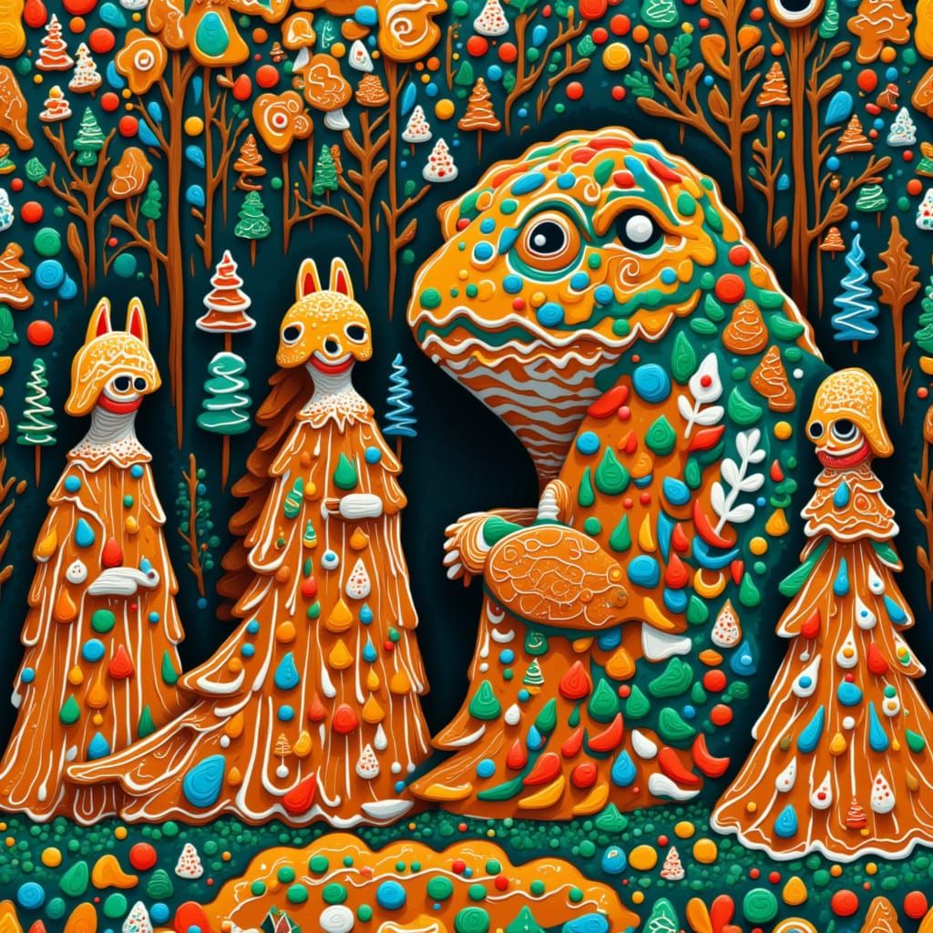 Toad Wedding in the Style of Henri Matisse