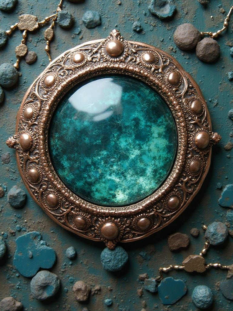 You-Beaut Copperised Fingerspinner in Azurite Malachitic Sta...