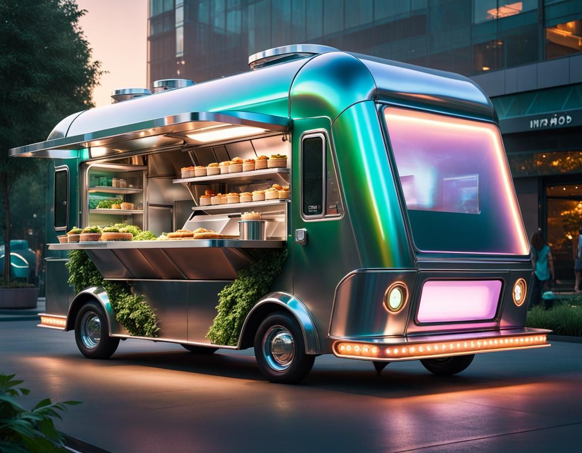 Utopian Futuristic Food Truck in Steel City