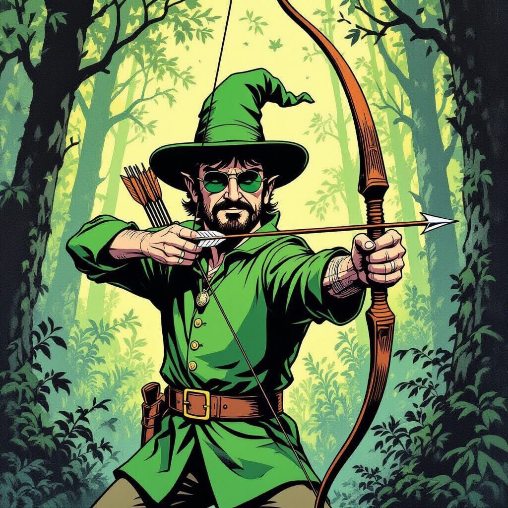 Ringo Starr as Robin Hood in Comic Book Style