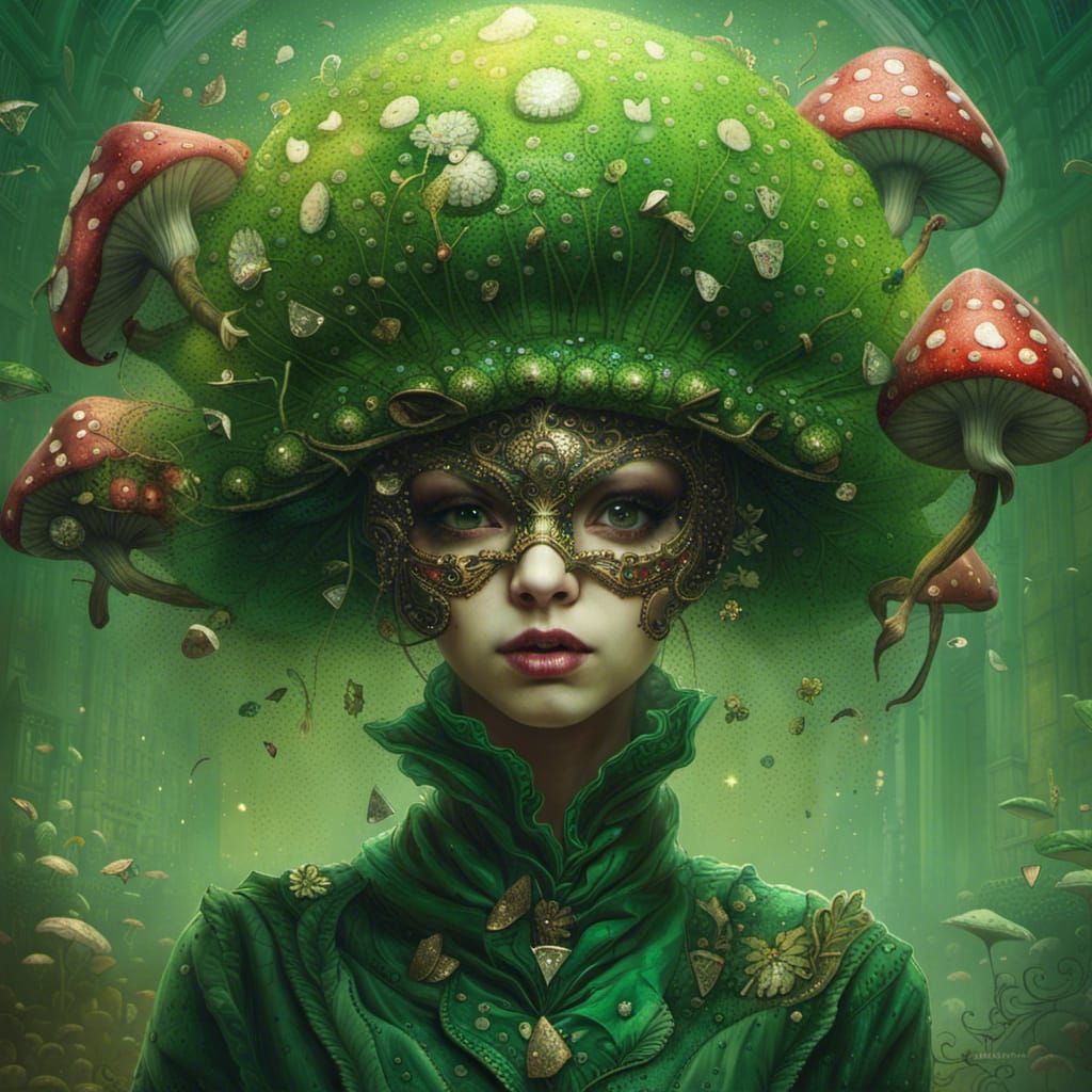 Enchanted Mushroom Masquerade Mask