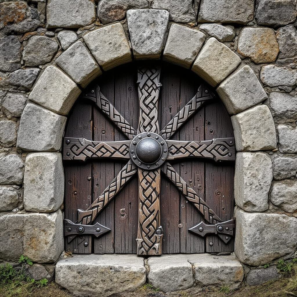 Viking Dungeon Wall Close-Up