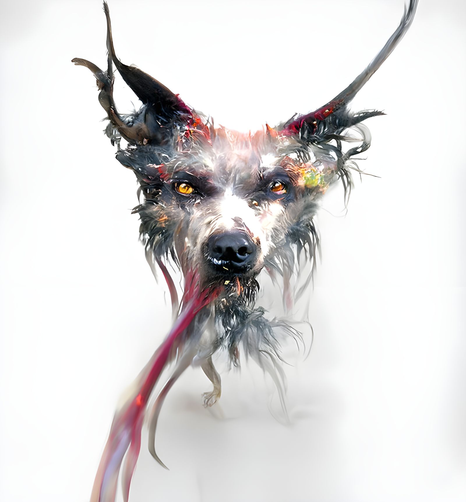 Sinister Hell Hound with Glowing Eyes