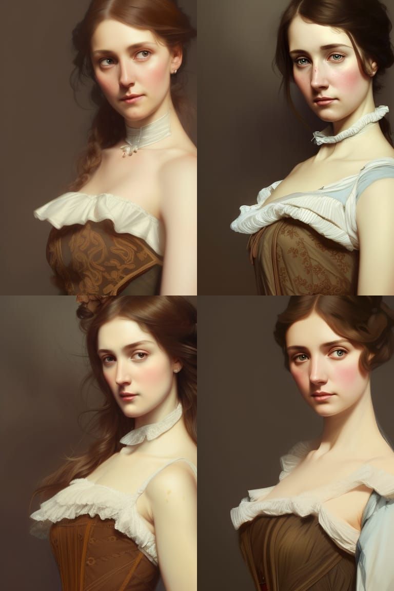 Victorian Woman Portrait in Hyperdetailed Digital Art