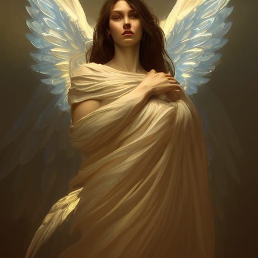 Detailed Angel Portrait in Artstation Style