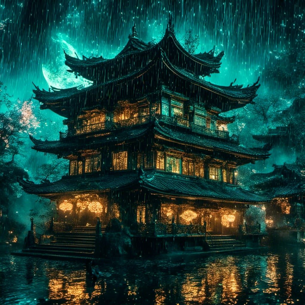 Japanese Horror Art Deco Film Still