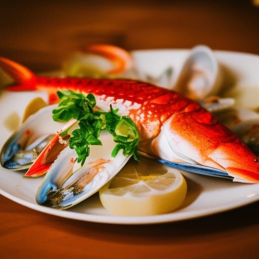 Seafood Still Life in Professional Photography Style