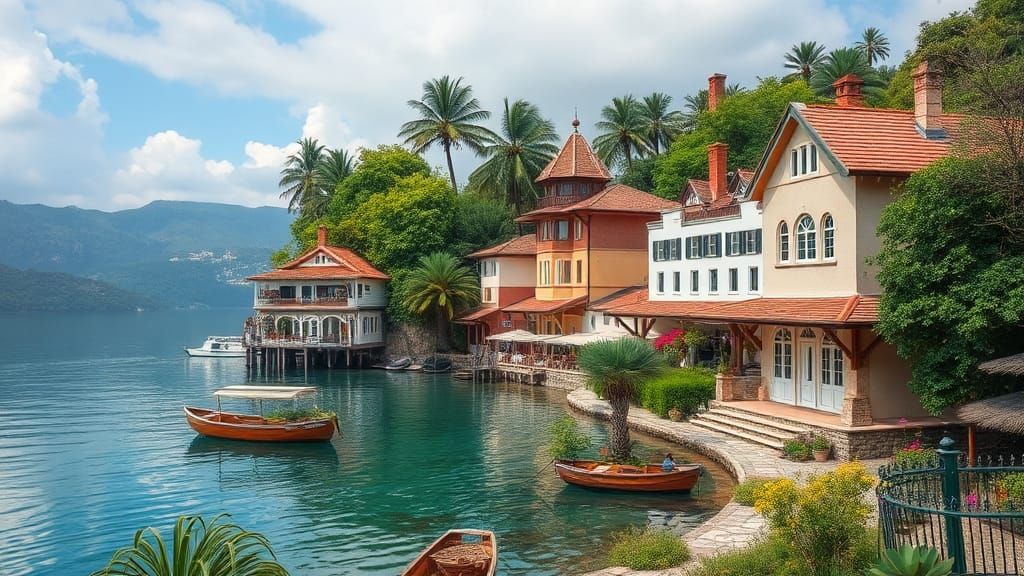 Opalescent Paradise: A Quaint AI Dreamscape