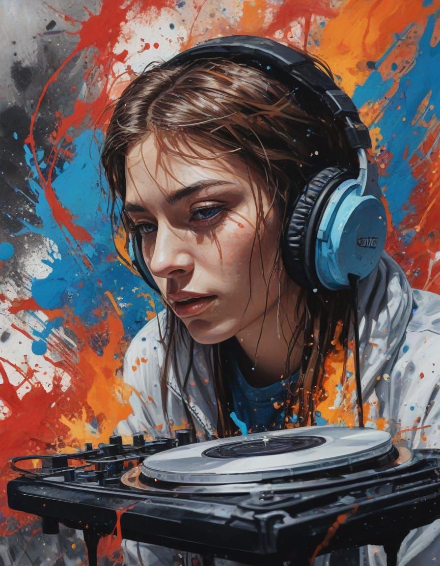 Ethereal DJ Unleashes Sonic Magic Amidst Cosmic Canvas