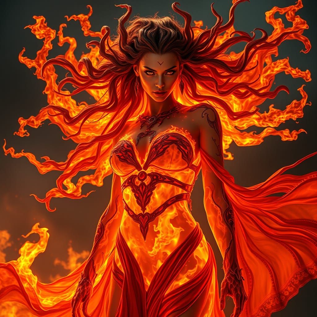 Fiery Goddess of Volcanic Power