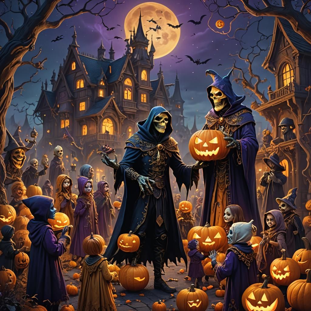 Ghoul and Wight Distribute Halloween Treats: Fantasy Art