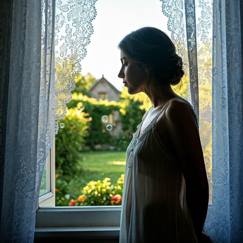 Surreal Cottage Scene in Dreamy Impressionist Style