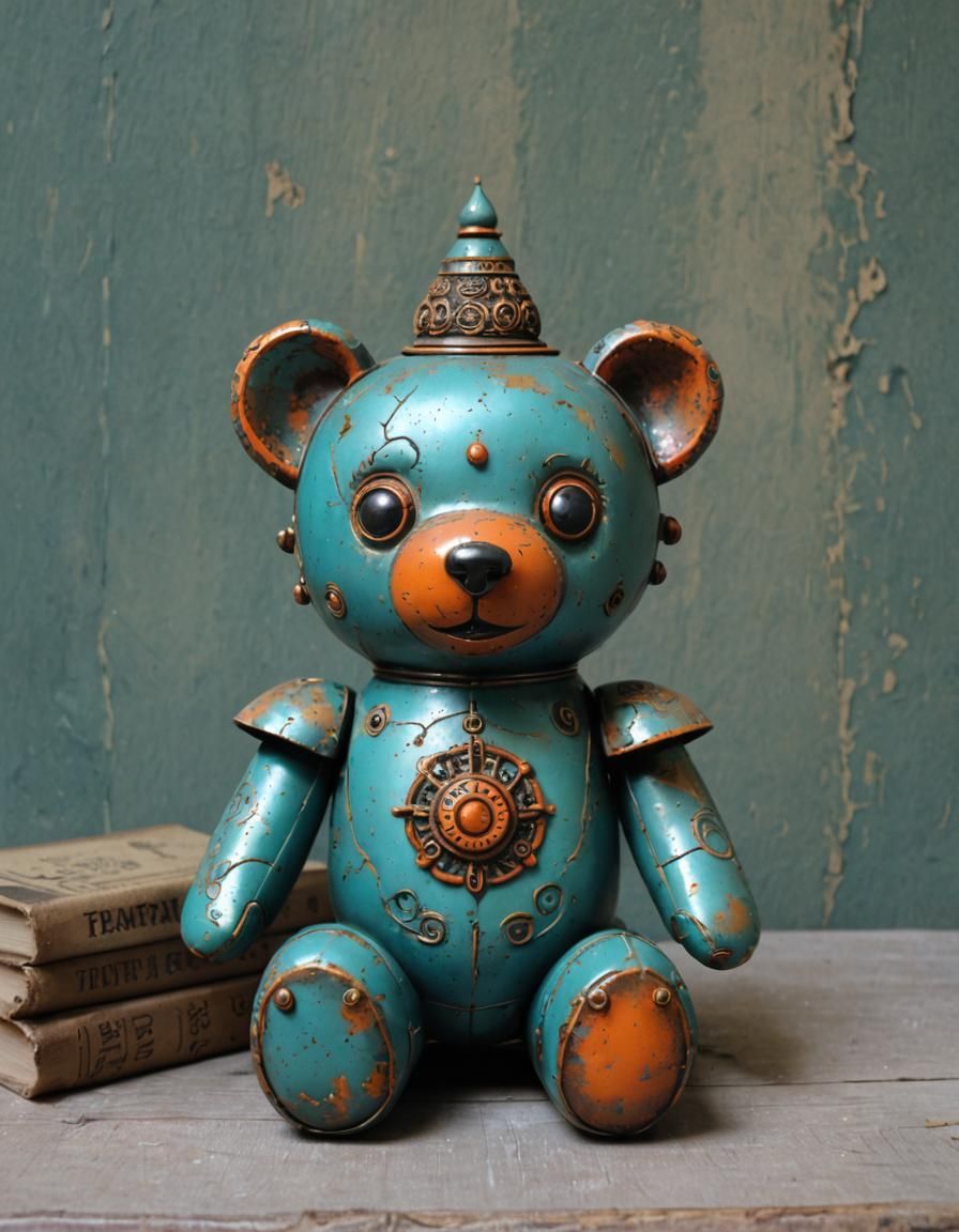 Twilight Temple with Toy Teddy Bear