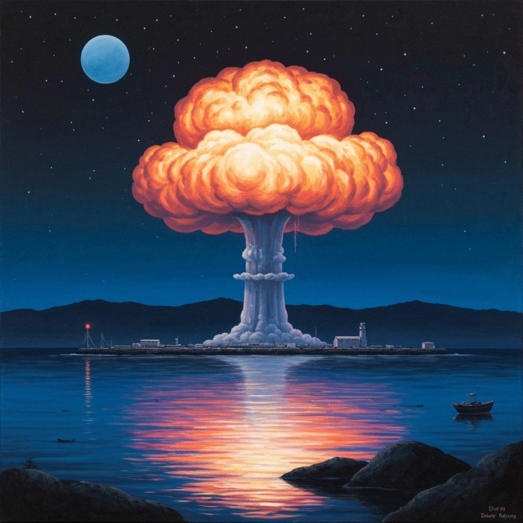 Fat Man Explosion: A Peaceful Night Painting