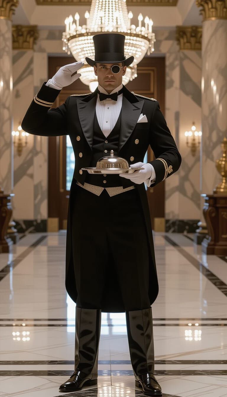 Hyper-Muscular Tactical Cop in Formal Wear