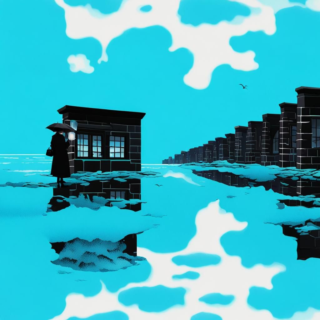 Decayed Goth in Haunted House: Black and White Photography