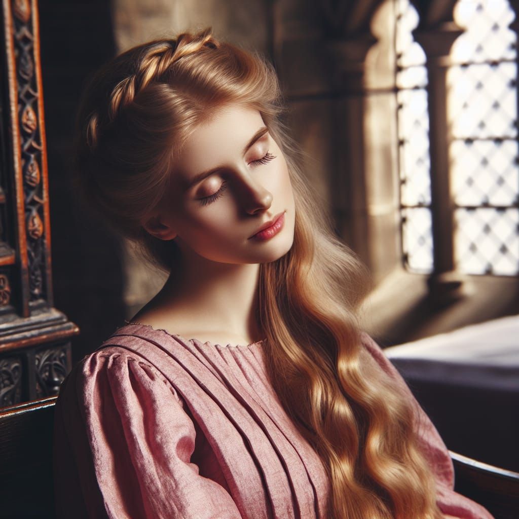 A Medieval Princess Slumbers in Her Tower