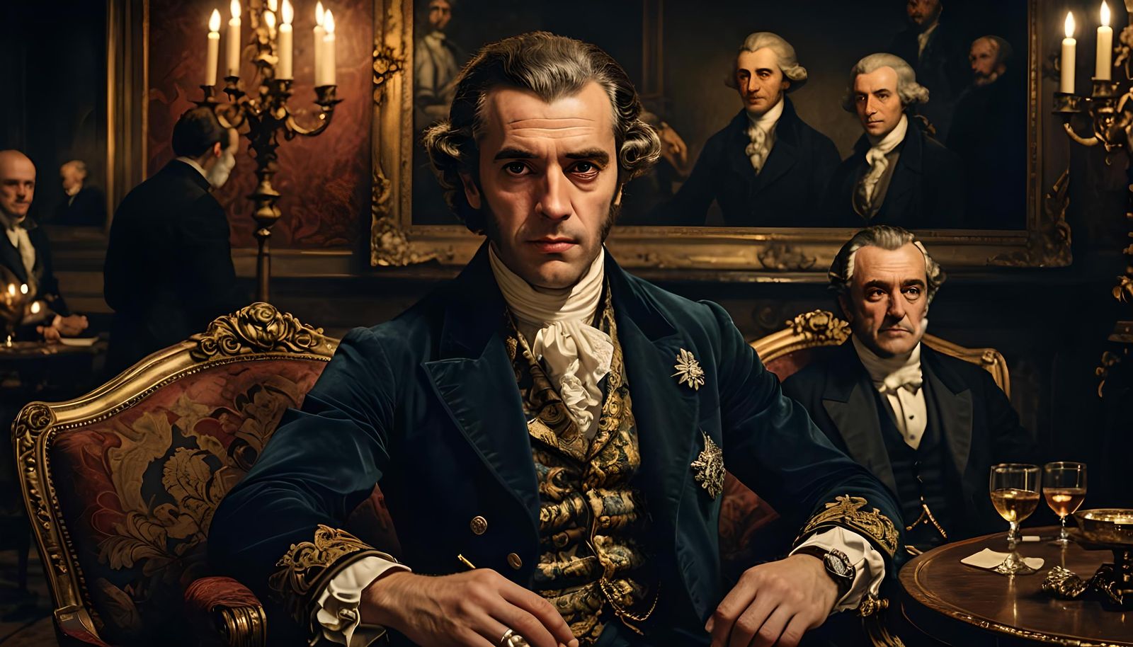 Aristocrat and Philosopher in Dark, Moody Portrait