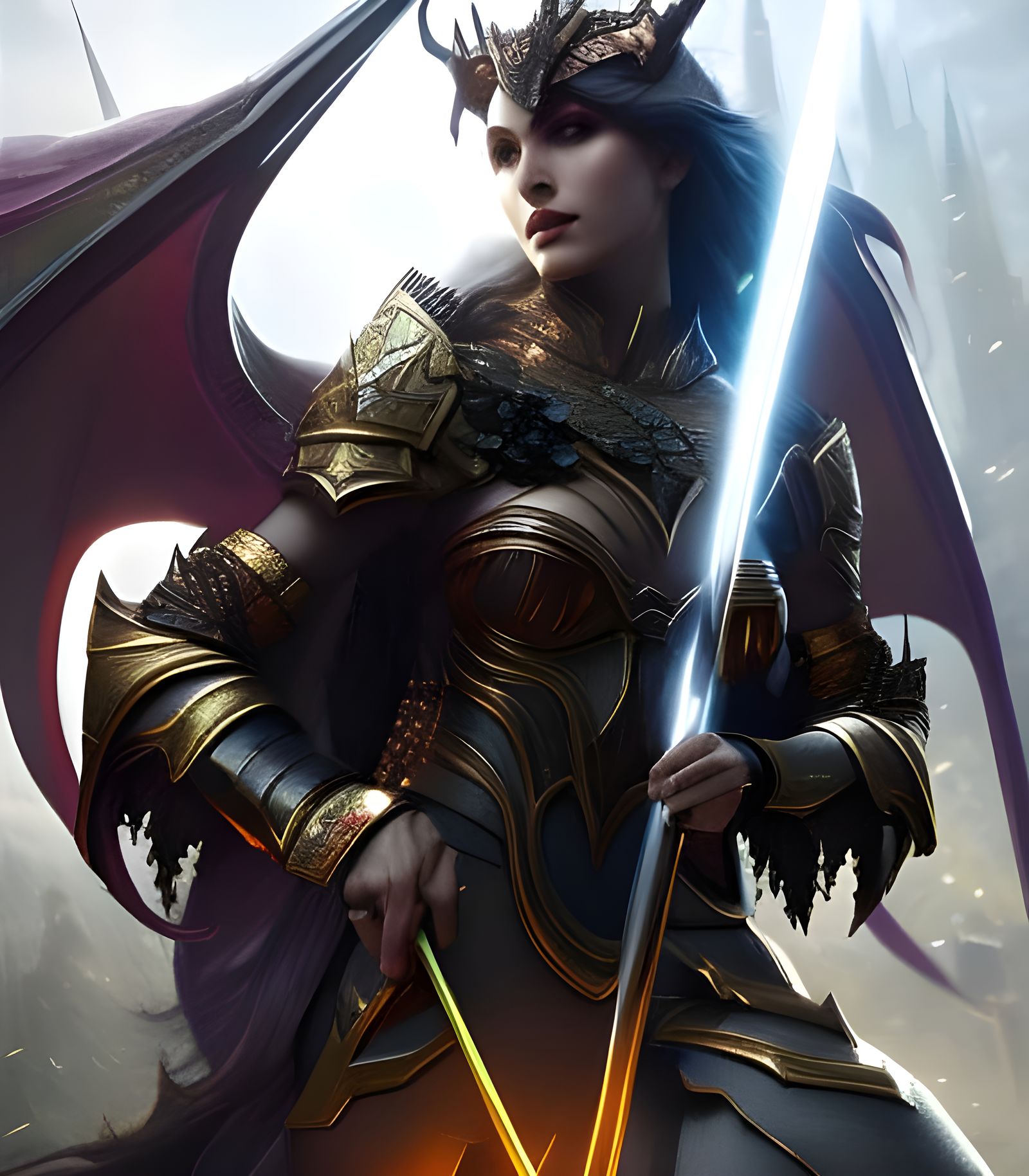 Fantasy Dragon in Alphonse Mucha Style