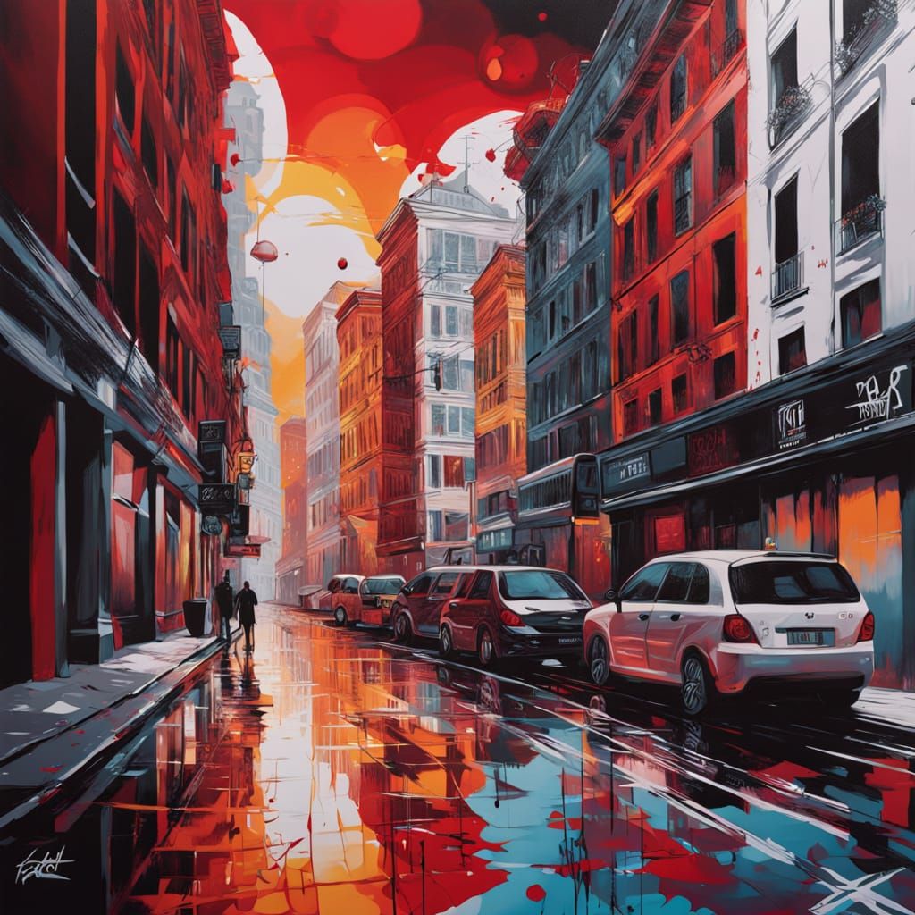 Abstract Freestyle Street Art with 3D Shading