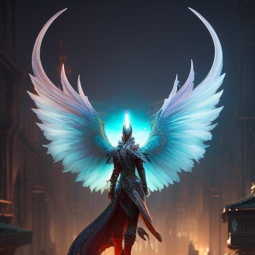 Fiery Ice Phoenix: Fantasy Concept Art