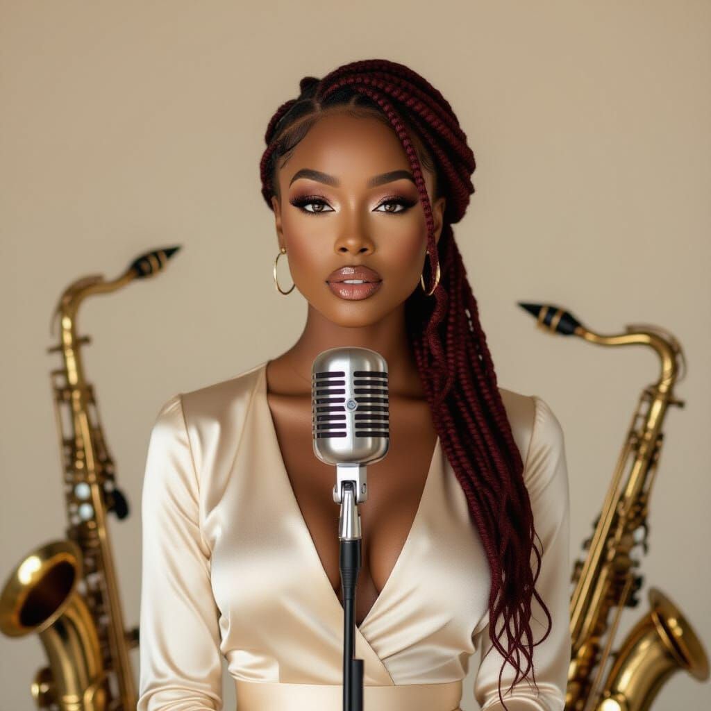 Lyra Noel in R&B Studio with Vintage Mic