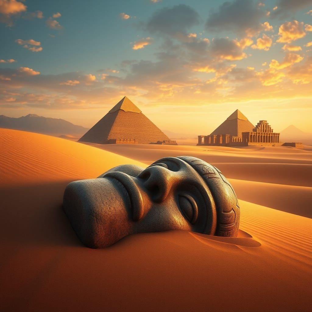 Ancient Desert Ruins in Fantasy Concept Art Style