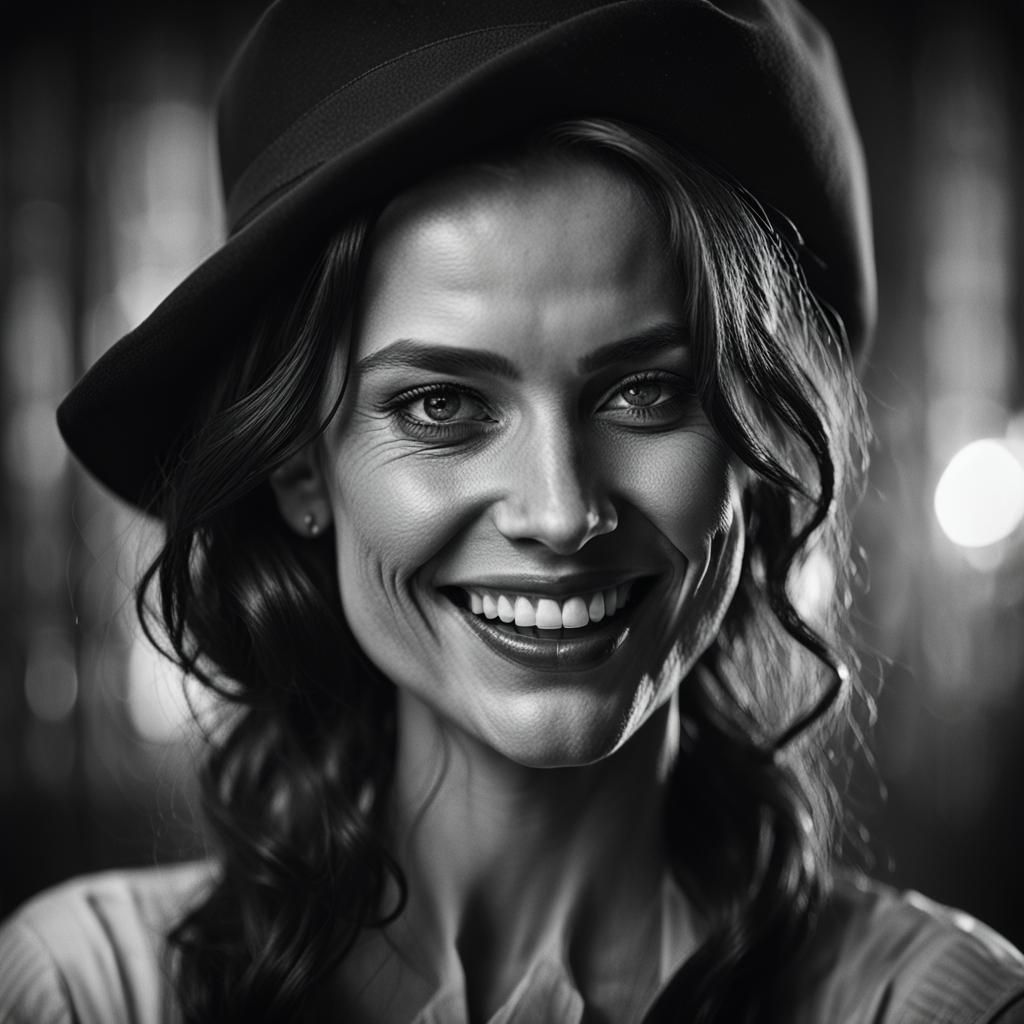 Photorealistic of stunning Zatanna whit a beautiful smile.