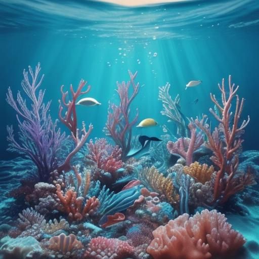 Colorful Underwater Sea Nature Scene