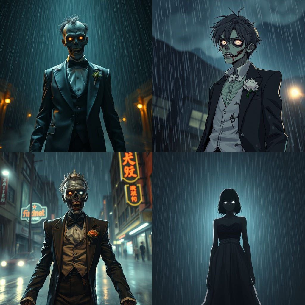 Zombie Prom Night Under Heavy Rain