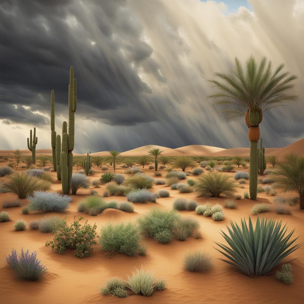 I dream of rain, I dream of rain, I dream of gardens in the desert sand