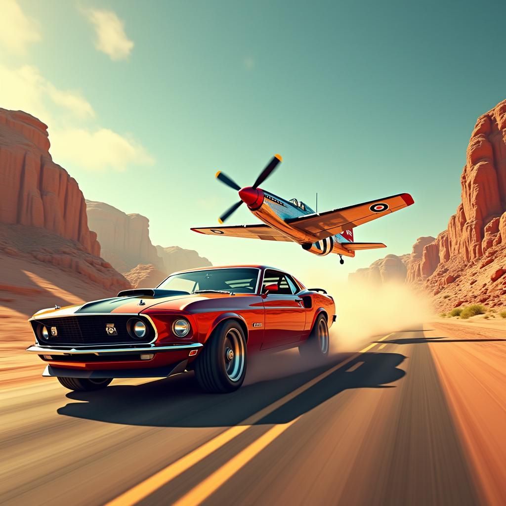 Mustang vs. Mustang: Desert Race in Dreamscape