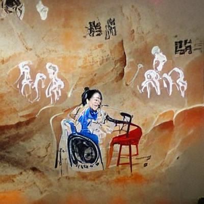 Cave Paintings of Chinese Women Singing the Blues