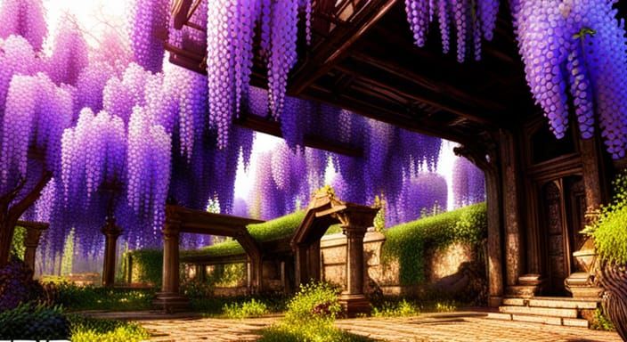 Wisteria Bloom garden